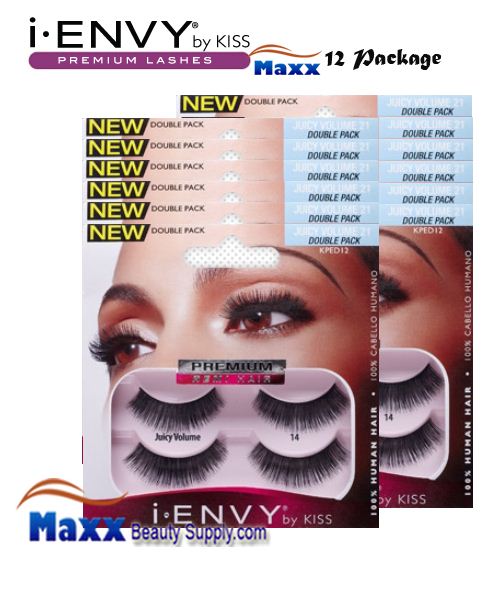 12 Package - Kiss i Envy Double Pack Juicy Volume 02 Eyelashes - KPED12